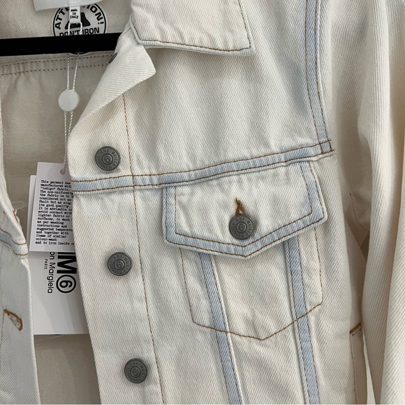 MM6 Maison Margiela SSENSE exclusive Off-white denim jacket - Picture 8 of 8